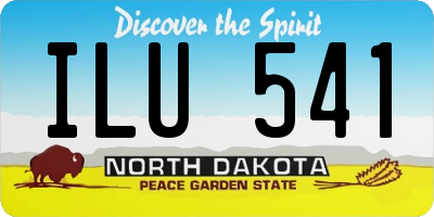 ND license plate ILU541