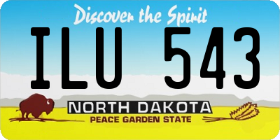 ND license plate ILU543
