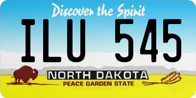 ND license plate ILU545