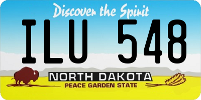 ND license plate ILU548