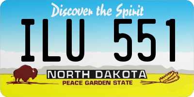 ND license plate ILU551