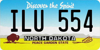ND license plate ILU554