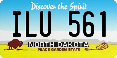 ND license plate ILU561