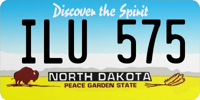 ND license plate ILU575