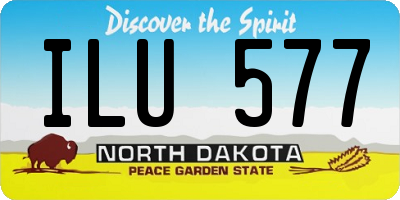 ND license plate ILU577