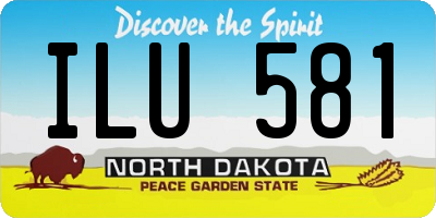 ND license plate ILU581