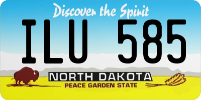 ND license plate ILU585