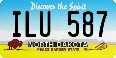 ND license plate ILU587