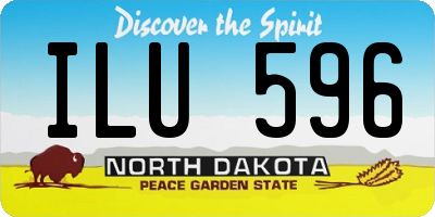 ND license plate ILU596