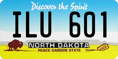 ND license plate ILU601