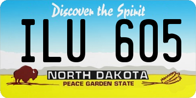ND license plate ILU605