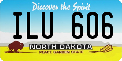 ND license plate ILU606