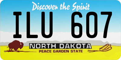 ND license plate ILU607