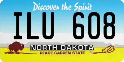 ND license plate ILU608