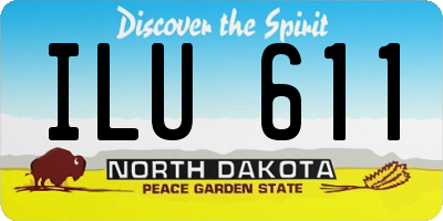 ND license plate ILU611