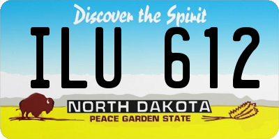 ND license plate ILU612