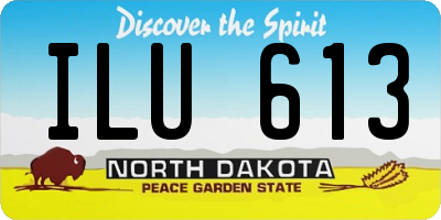 ND license plate ILU613
