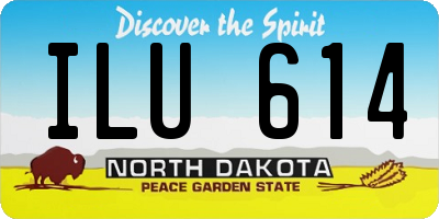 ND license plate ILU614