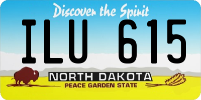 ND license plate ILU615