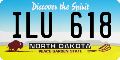 ND license plate ILU618