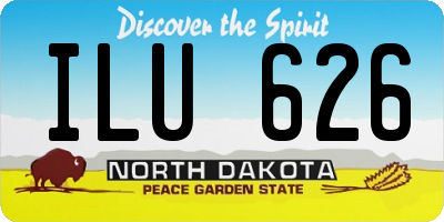 ND license plate ILU626