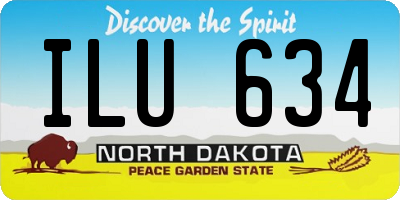 ND license plate ILU634