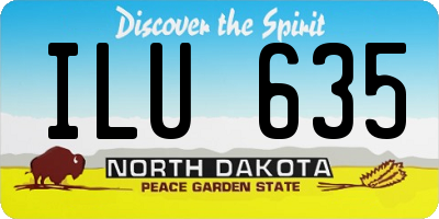 ND license plate ILU635