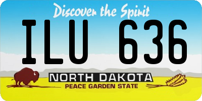 ND license plate ILU636