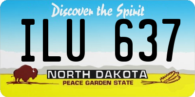 ND license plate ILU637