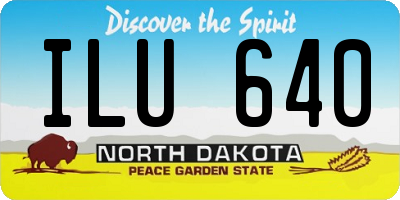 ND license plate ILU640