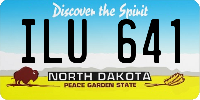 ND license plate ILU641