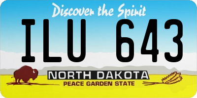 ND license plate ILU643