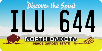 ND license plate ILU644