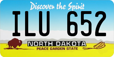 ND license plate ILU652