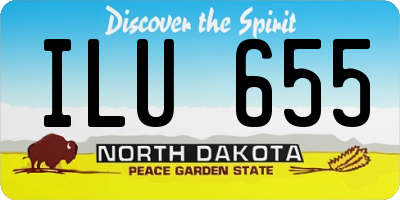 ND license plate ILU655