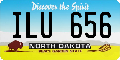 ND license plate ILU656