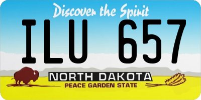 ND license plate ILU657