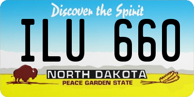 ND license plate ILU660