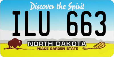 ND license plate ILU663