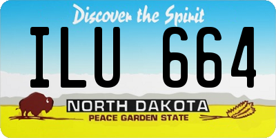 ND license plate ILU664