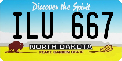ND license plate ILU667