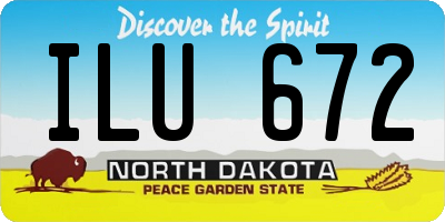 ND license plate ILU672