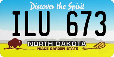 ND license plate ILU673