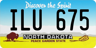 ND license plate ILU675
