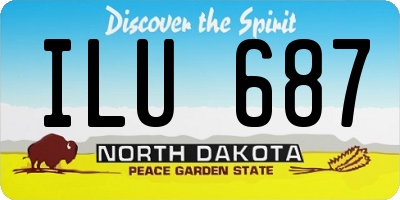 ND license plate ILU687