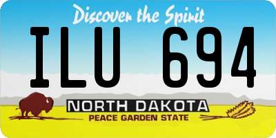 ND license plate ILU694