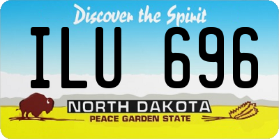 ND license plate ILU696