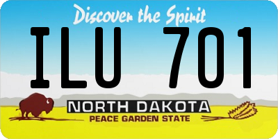 ND license plate ILU701