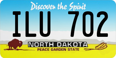 ND license plate ILU702
