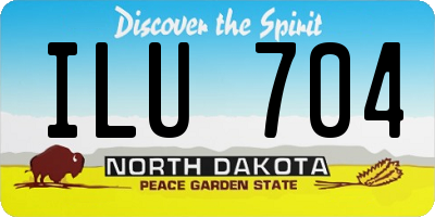 ND license plate ILU704